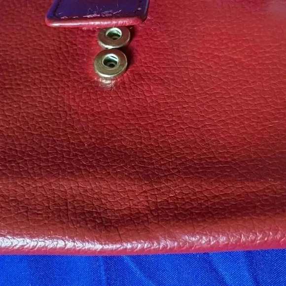Red Genuine Leather Checkbook Wallet NWOT - Picture 7 of 7
